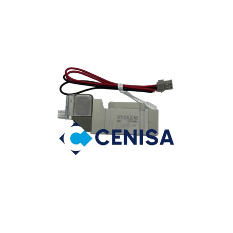 ELECTROVALVULA 5/2 SIMPLE SOLENOIDE PUERTOS M5 VOLTAJE DE 12VDC MOD SY3120-6LZD-M5