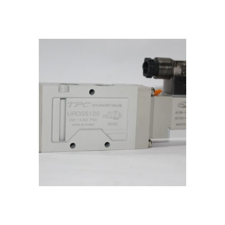 ELECTROVALVULA 5/2 PUERTOS SIMPLE SOL URDS5120-3DZ-03 MARCA TPC PNEUMATICS