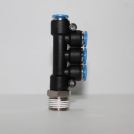 CONECTOR MULTIPLE 6 MM A 1/8