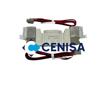 ELECTROVALVULA 5/2 POSICIONES PUERTOS M5 12 VDC MOD SY3220-6LZD-M5