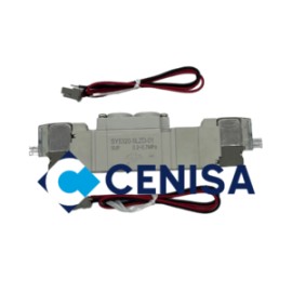 ELECTROVALVULA 5/3 DOBLE SOLENOIDE PUERTOS 1/8 CENTRO CERRADO 24 VDC MOD SY5320-5LZD-01